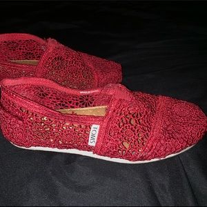 SOLD Red Lace Toms